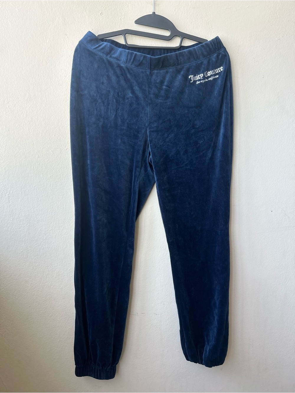 Juicy Couture Navy Velour Pants with Pink Label